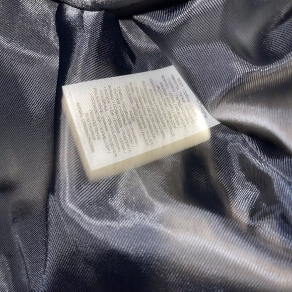 Ralph Lauren Black label  Jacket Leather Moto Biker Black size 4 - Picture 15 of 16